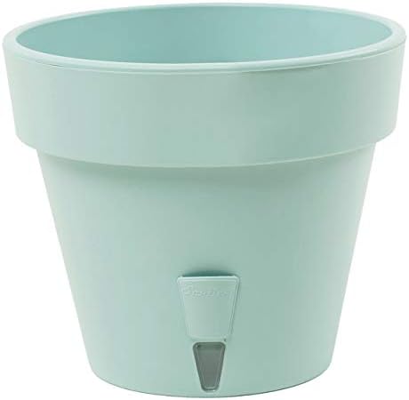 Gardenera 9.2" LATINA Self Watering Planter in JADE - Flower Pot with Bottom Watering and Water Level Indicator for Indoor/Outdoor use for All Plants, Flowers, Herbs