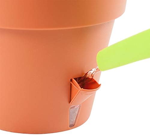 Gardenera 9.2" LATINA Self Watering Planter in TERRACOTTA - Flower Pot with Bottom Watering and Water Level Indicator for Indoor/Outdoor use for All Plants, Flowers, Herbs