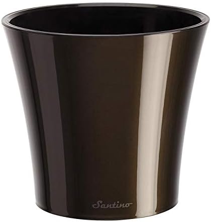 Gardenera 7.7" ARTE Self Watering Planter in BLACK-GOLD/BLACK - Indoor Flower Pot for All House Plants, Flowers, Herbs, Succulents, Orchideas, Dahlias and African Violets