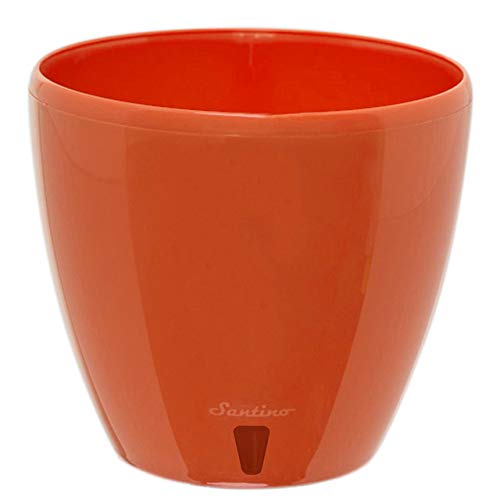 santino self watering planter deco 6.7 inch shade flower pot Santino Self Watering Planter Deco 6.7 Inch in Poppy-RED