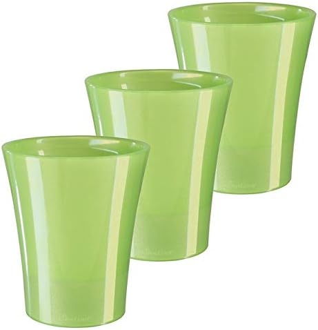 Gardenera 4.9" ARTE-DEA Self Watering Planters (SET of 3) in GREEN APPLE - Indoor Flower Pot for All House Plants, Flowers and Orchids