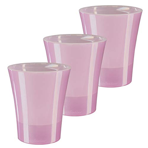 Gardenera 4.9" ARTE-DEA Self Watering Planters (SET of 3) in PINK - Indoor Flower Pot for All House Plants, Flowers and Orchids