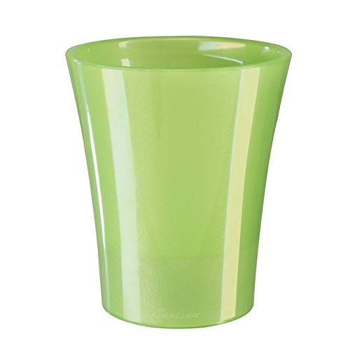 Santino Self-Watering Planter Arte DEA - Green Apple 5.8 Inch Indoor Flower Pot for All House Plants, Flowers and Orchids