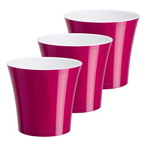 purple planter indoor Gardenera 6.5" ARTE Self Watering Planter in PURPLE/WHITE