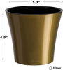 Santino 5.3 Inch ARTE Self Watering Planter in Gold/Black Indoor Flower Pot for All House Plants, Flowers and Orchids