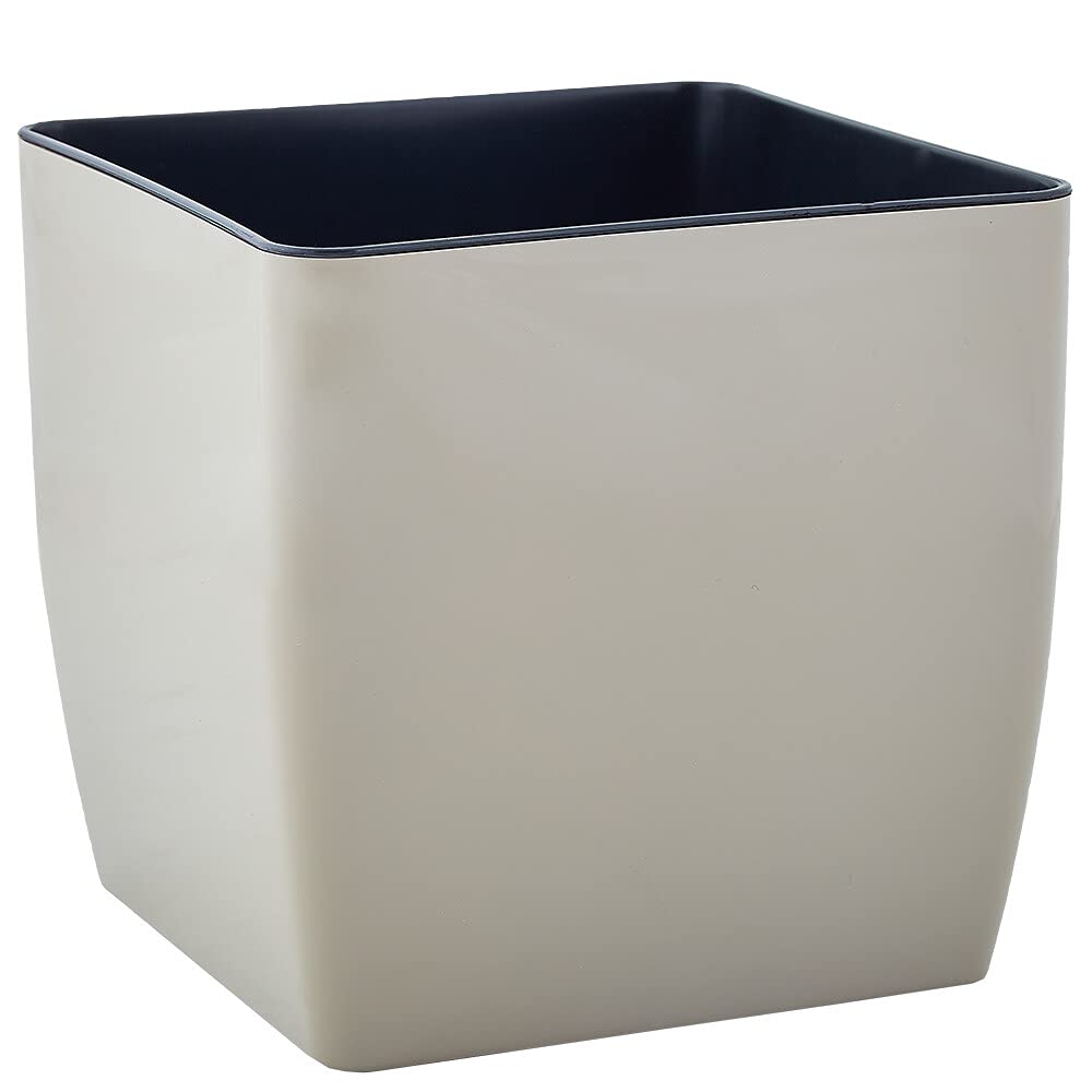 Gardenera ALEANA Planter - QUADRO Low - 8.7 Inch Flower Pot in White Rose