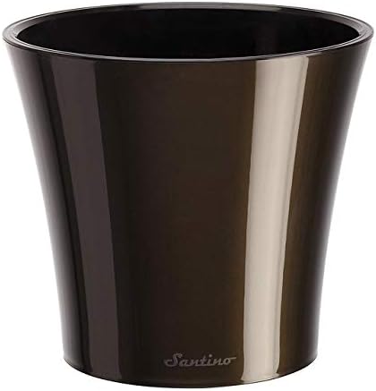 Gardenera 8.6" ARTE Self Watering Planter (Set of 3) in BLACK-GOLD/BLACK - Indoor Flower Pot for All House Plants, Flowers, Herbs, Succulents, Orchideas, Dahlias and African Violets