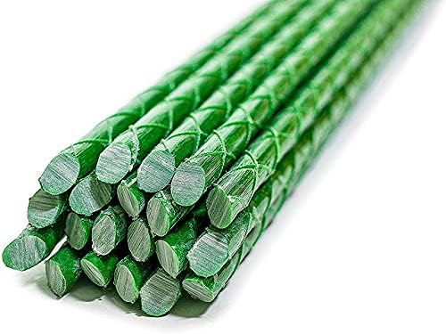 Eco-Friendly 2-FT Fiberglass Garden Stakes, Tomato Stakes, Plant Stakes (Pack of 20), 0.25-Inch Dia