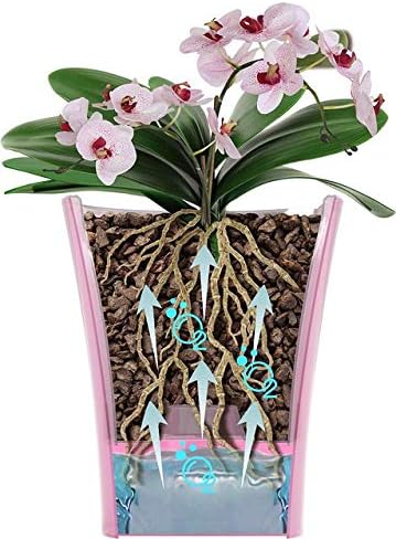 Gardenera 5.8" ARTE-DEA Self Watering Planters (SET of 3) in LIGHT GREEN - Indoor Flower Pot for All House Plants, Flowers and Orchids