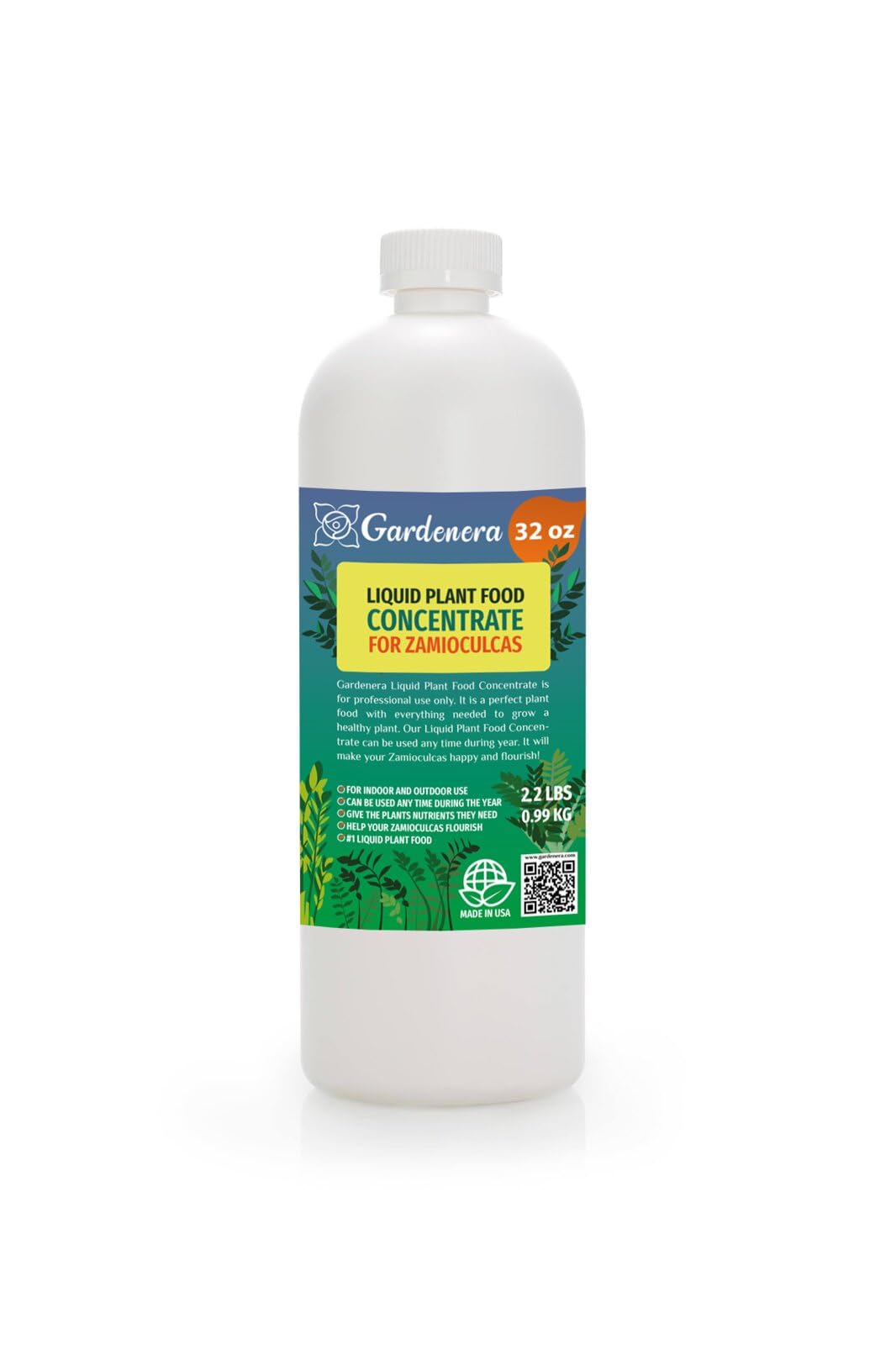 Gardenera Plant Growth Superfood for ZAMIOCULCAS with 18 Essential Vitamins & Minerals - Organic Plant Food Fertilizer - Micro-Fungi and Bio-Organisms for ZZ Plant Care & Growth Enhancement - 32oz