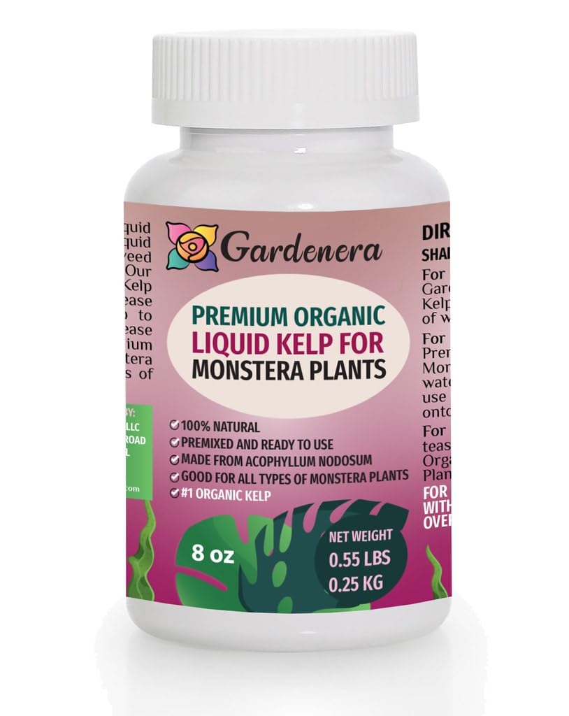 GARDENERA Monstera-Specific Organic Liquid Kelp Fertilizer - 16 oz - Boost Your Monstera's Growth and Leaf Development Naturally