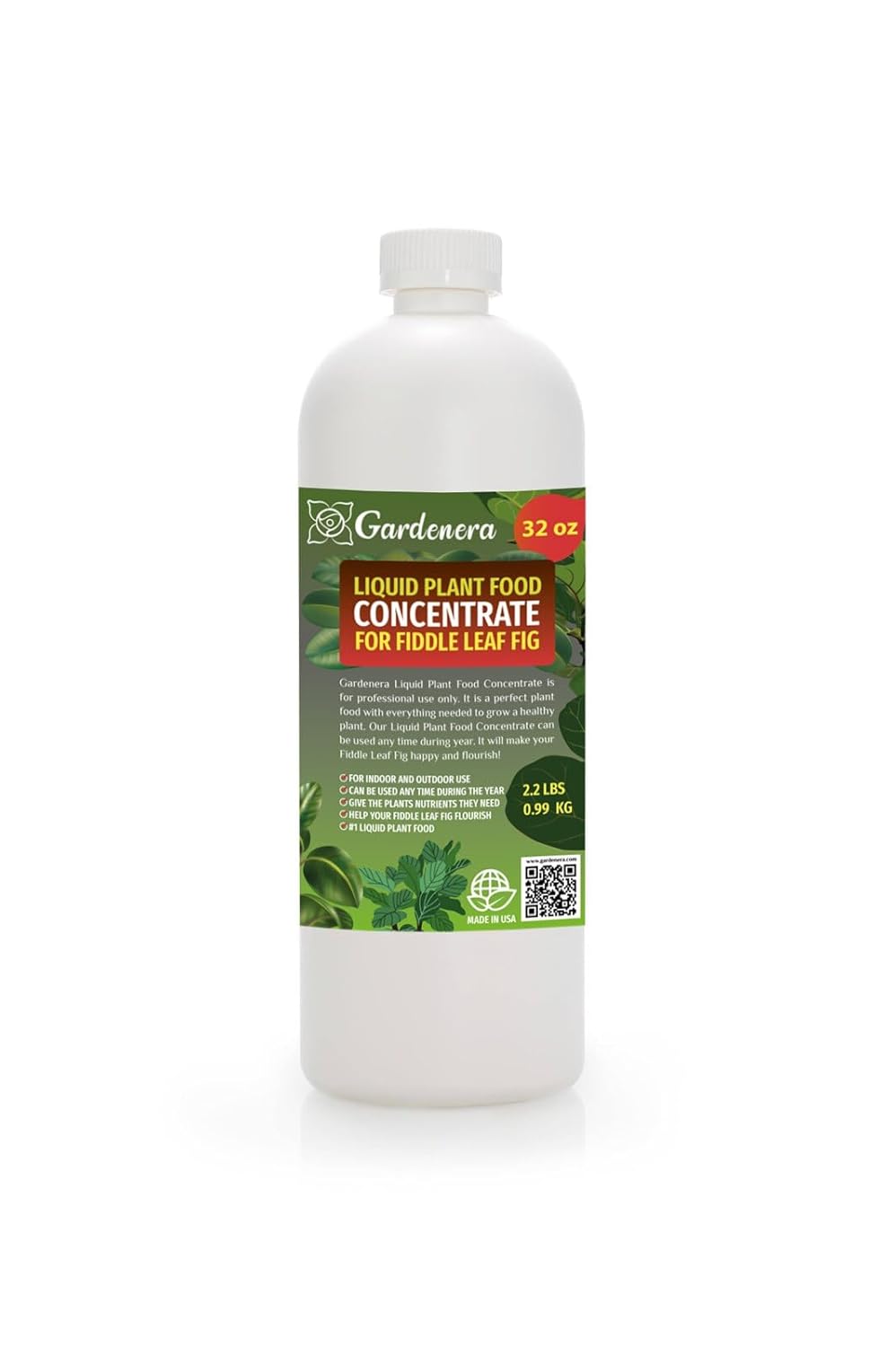 Gardenera Plant Growth Superfood for FIDDLE LEAF FIG with Vitamins & Minerals - Organic Plant Food Fertilizer - Micro-Fungi and Bio-Organisms for FIDDLE Leaf Fig Plant Care & Growth Enhancement - 32oz