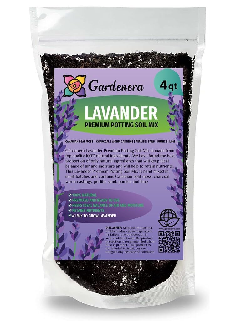 soil to plant lavender Gardenera Lavender Potting Mix - Crafted for Superior Performance and Fragrance