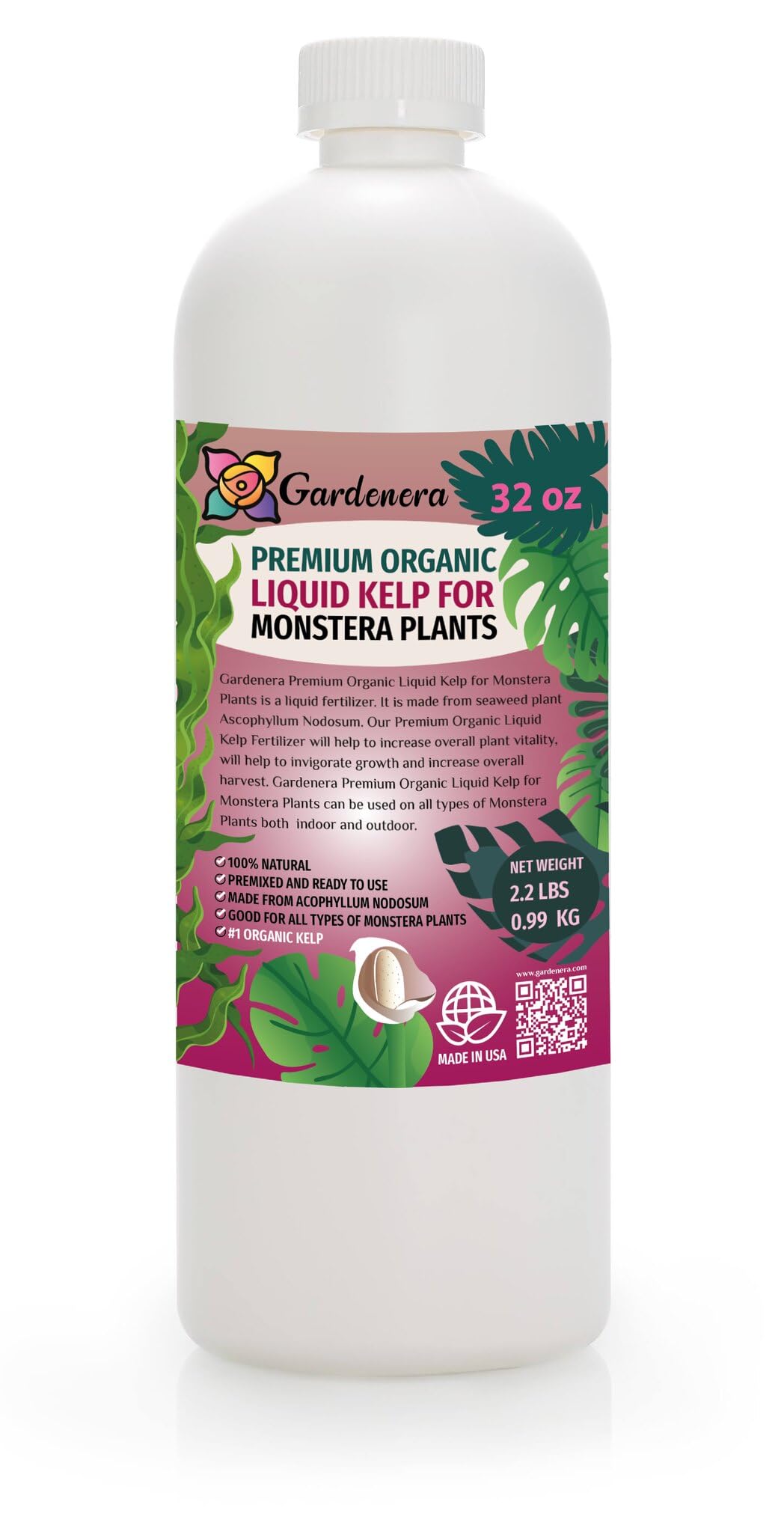 sea kelp plant fertilizer GARDENERA Monstera-Specific Organic Liquid Kelp Fertilizer - 16 oz