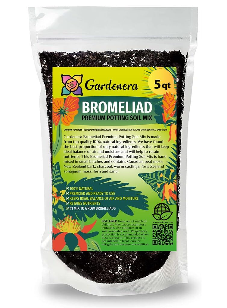 Gardenera Bromeliad Potting Mix - Crafted for Superior Performance and Exquisite Blooms - 10 QUARTS