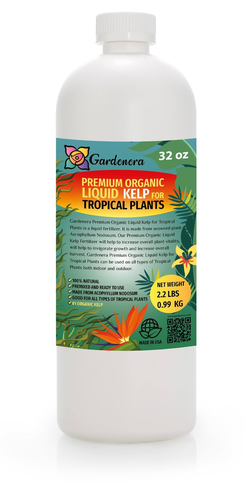 Specific Care for Tropical Beauties - 32 oz - Concentrated Kelp & Seaweed Extract for Thriving Tropical Plants