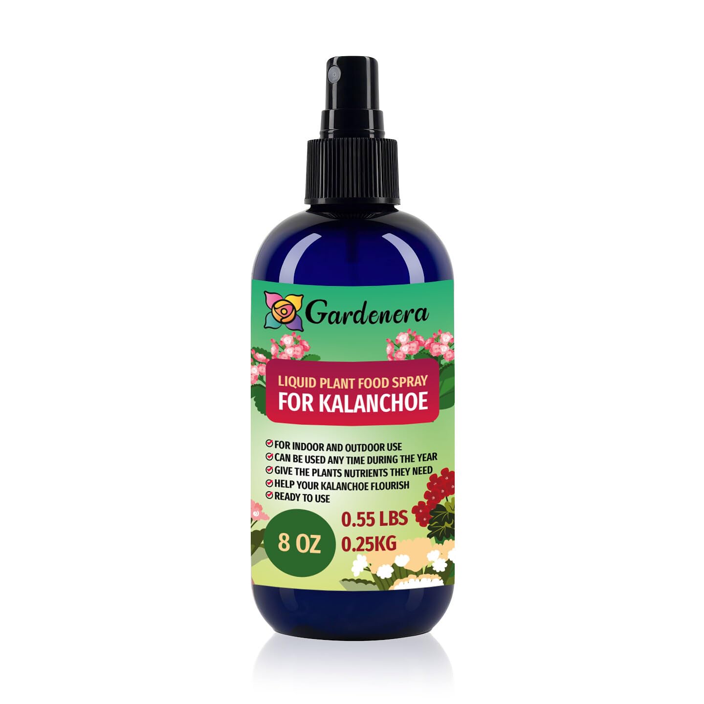 Gardenera Professional KALANCHOE Superfood Spray Mist for Home Gardening | Micro-Fungi Enriched Fertilizer Mist for Healthy Leaves & Growth | 18 Essential Vitamins & Minerals for KALANCHOE - 8oz