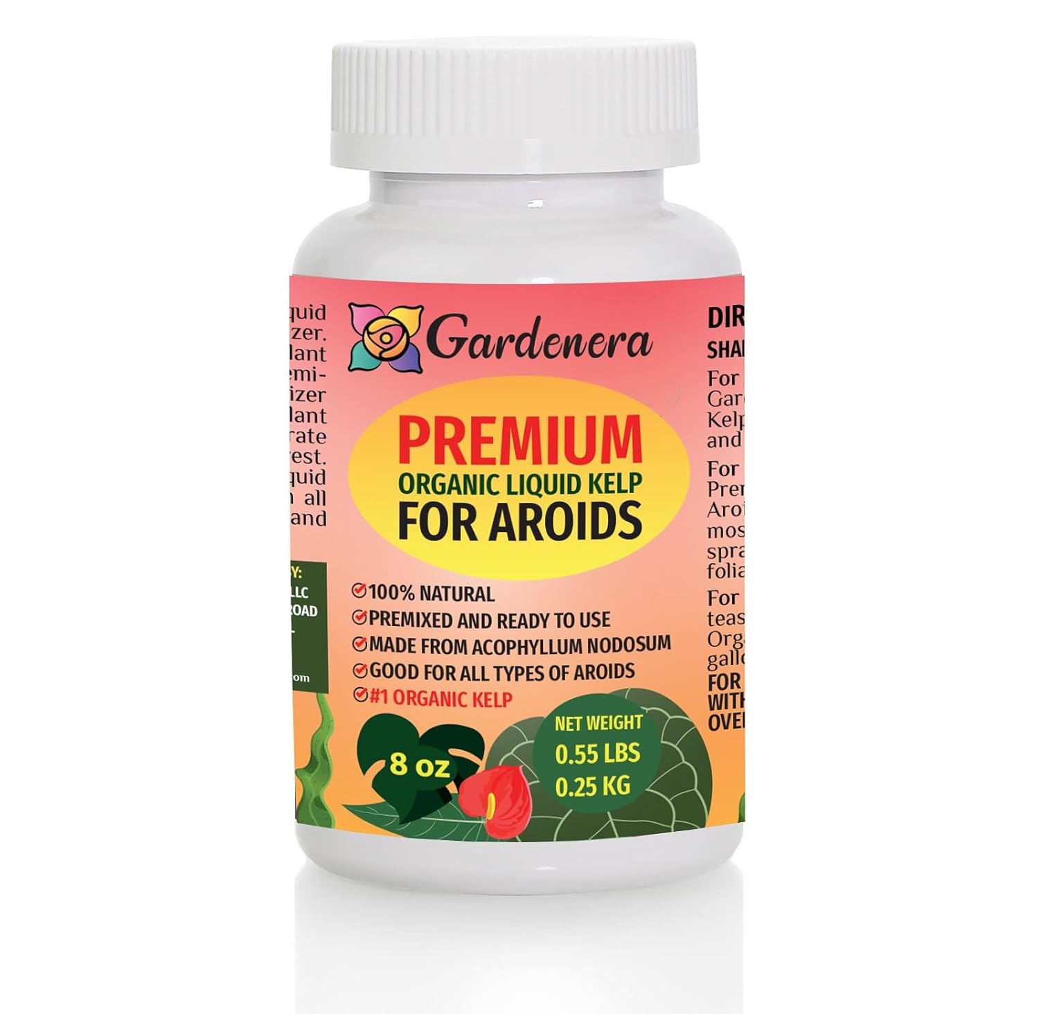 GARDENERA Aroid Plant Superfood - 8 oz - Organic Liquid Kelp Fertilizer for Thriving Aroid Growth