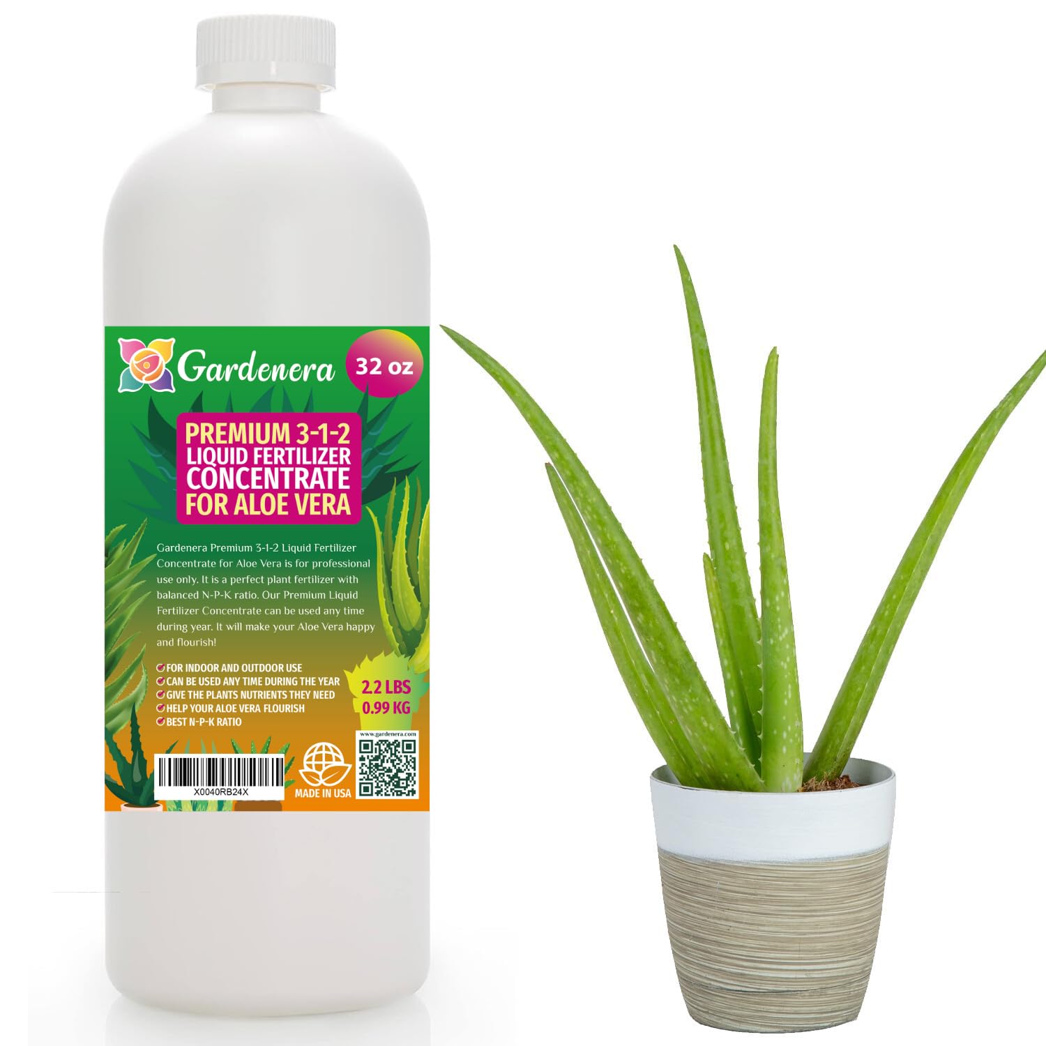 do aloe vera plants need fertilizer Premium Liquid Aloe Vera Plant Fertilizer - 3-1-2 Concentrate for Indoor Plants and Flowers by Gardenera | Organic Plant Food for Aloe Vera Plants