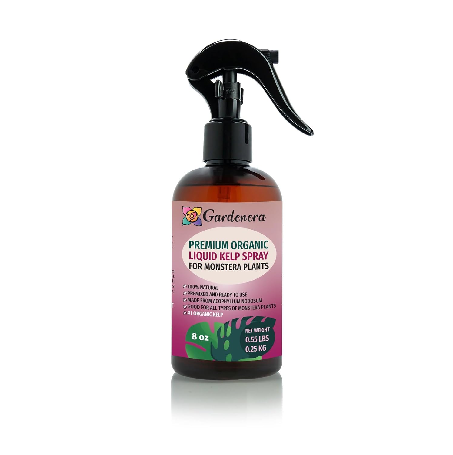 Gardenera Premium Organic Liquid Kelp Spray for MONSTERA - 8 oz - Boost Your Monstera's Growth and Leaf Development Naturally