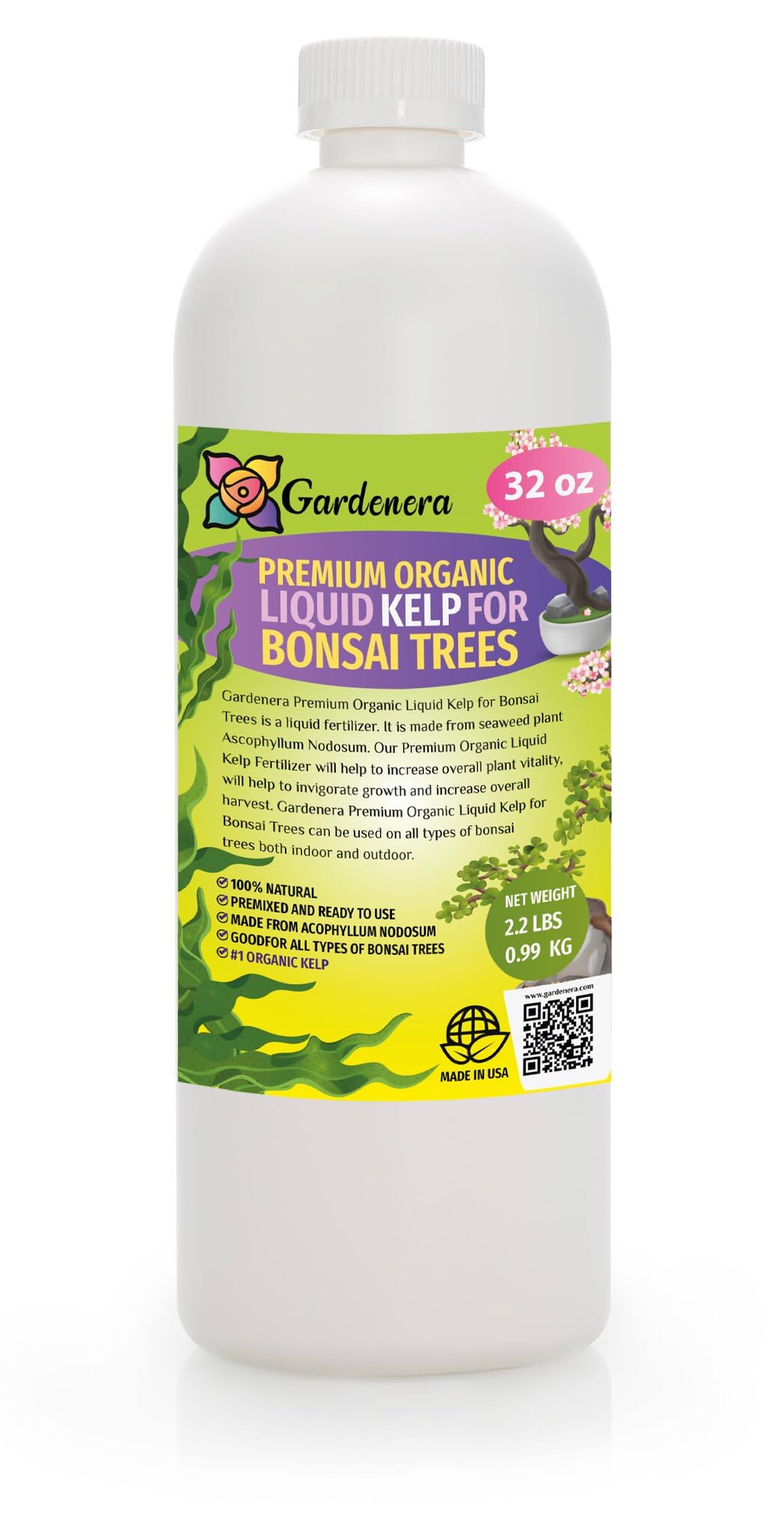 GARDENERA Bonsai Master - 32 oz - Premium Liquid Kelp Fertilizer for Stunning Bonsai Displays