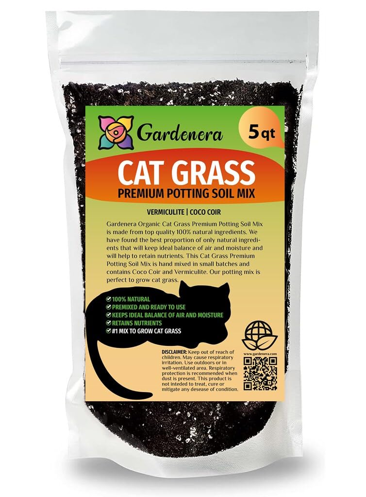 near source potting mix Gardenera Cat Grass Growing Medium - Provide Your Cat with a Fun and Healthy Source of Greens