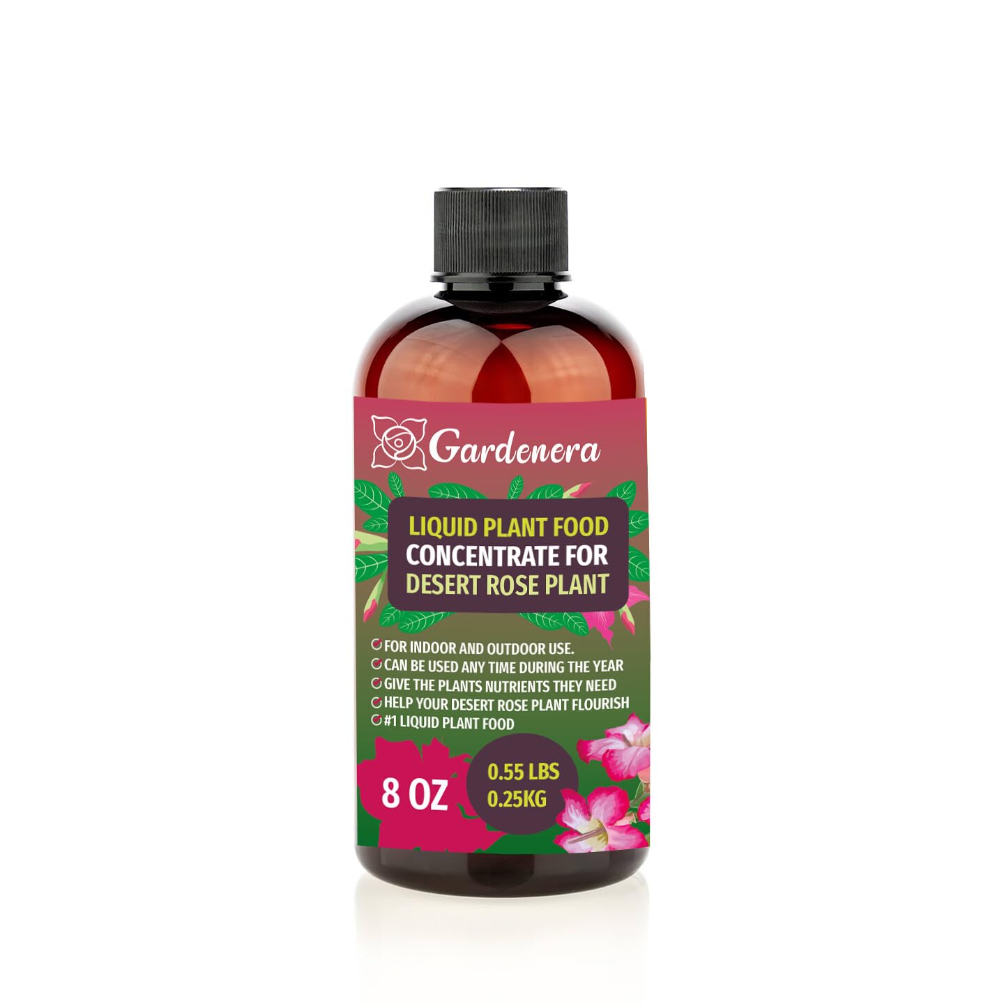 organic liquid rose fertilizer Gardenera Plant Growth Superfood for Desert Rose with 18 Key Vitamins & Minerals - Organic Plant Food Fertilizer