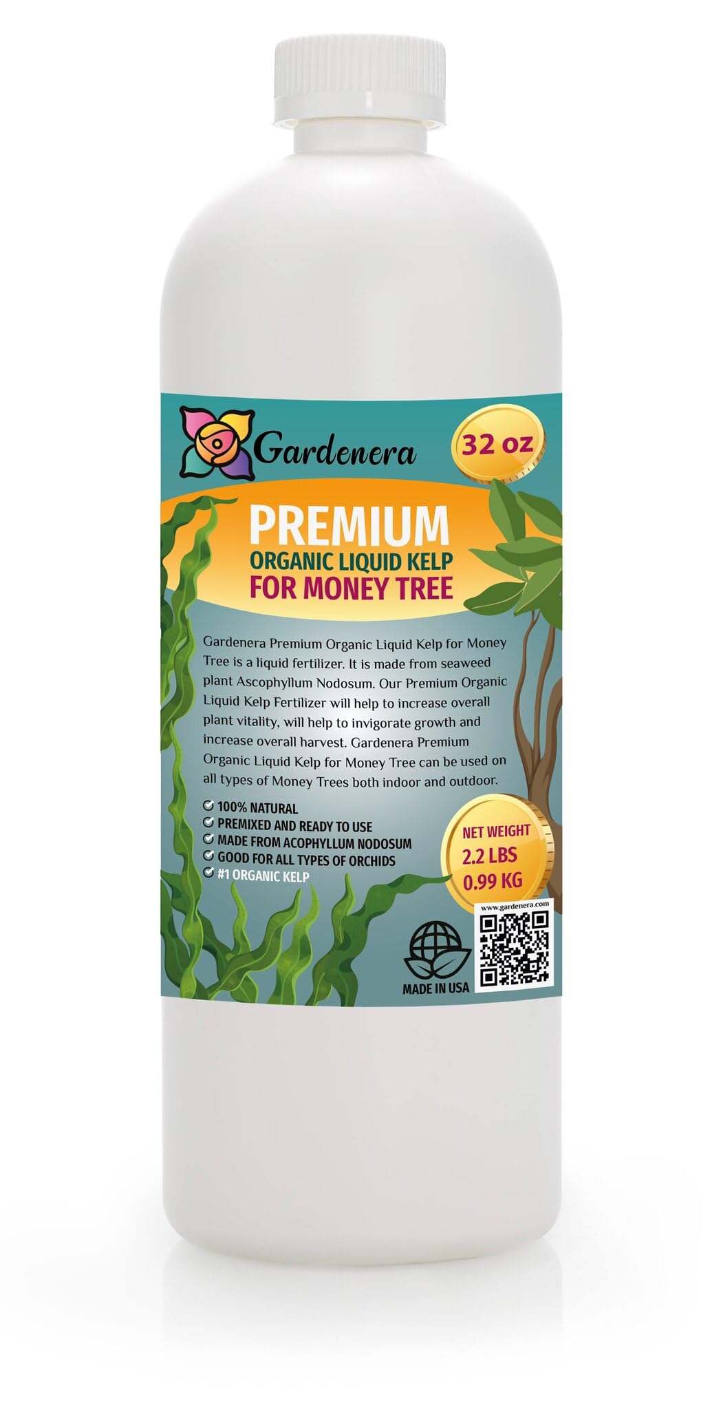 money tree liquid fertilizer GARDENERA Money Tree Superfood - 32 oz - Premium Liquid Kelp Fertilizer for Stunning Money Tree Displays