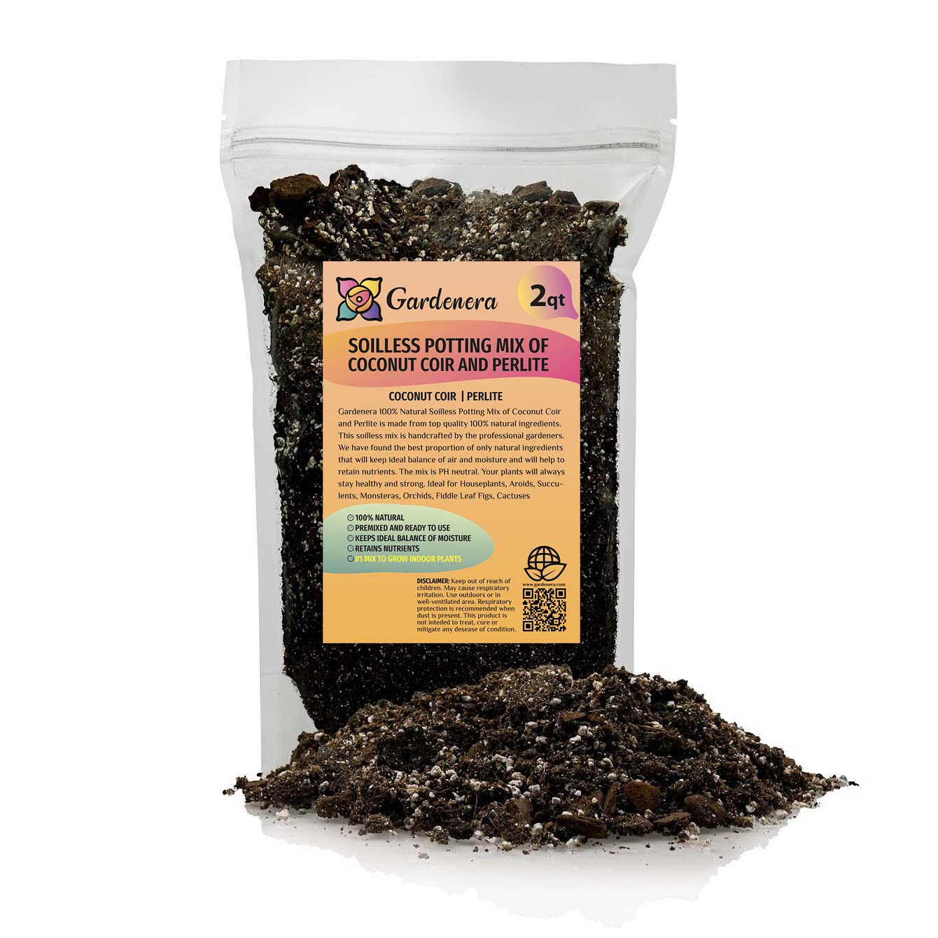 soilless potting mix for indoor plants Premium Coco Coir and Perlite Potting Mix, Soil for Maximum Plant Growth, Perfect for Indoor and Outdoor Container Gardens by Gardenera