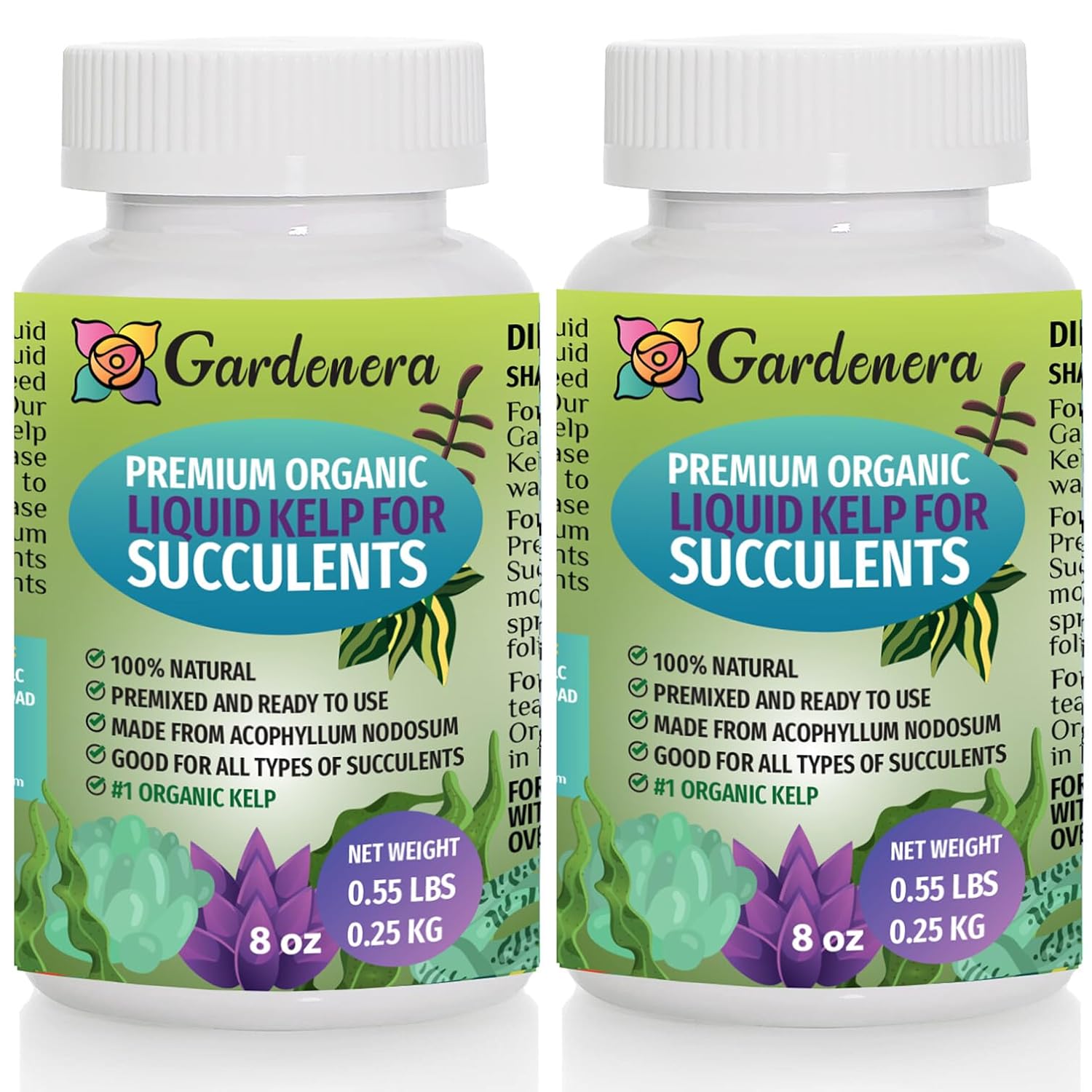 seaweed fertilizer for succulents GARDENERA Concentrated Kelp & Seaweed Extract for Succulents and Cacti - 16 oz