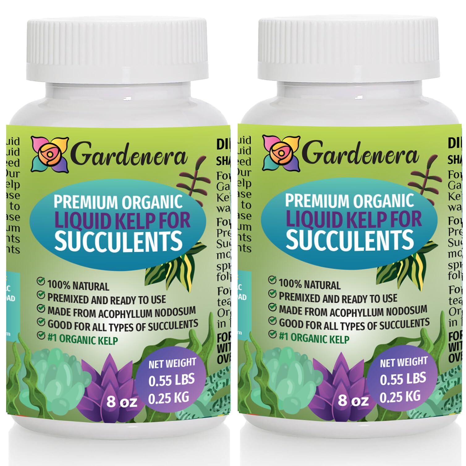 best organic fertilizer for succulents GARDENERA Concentrated Kelp & Seaweed Extract for Succulents and Cacti - 16 oz