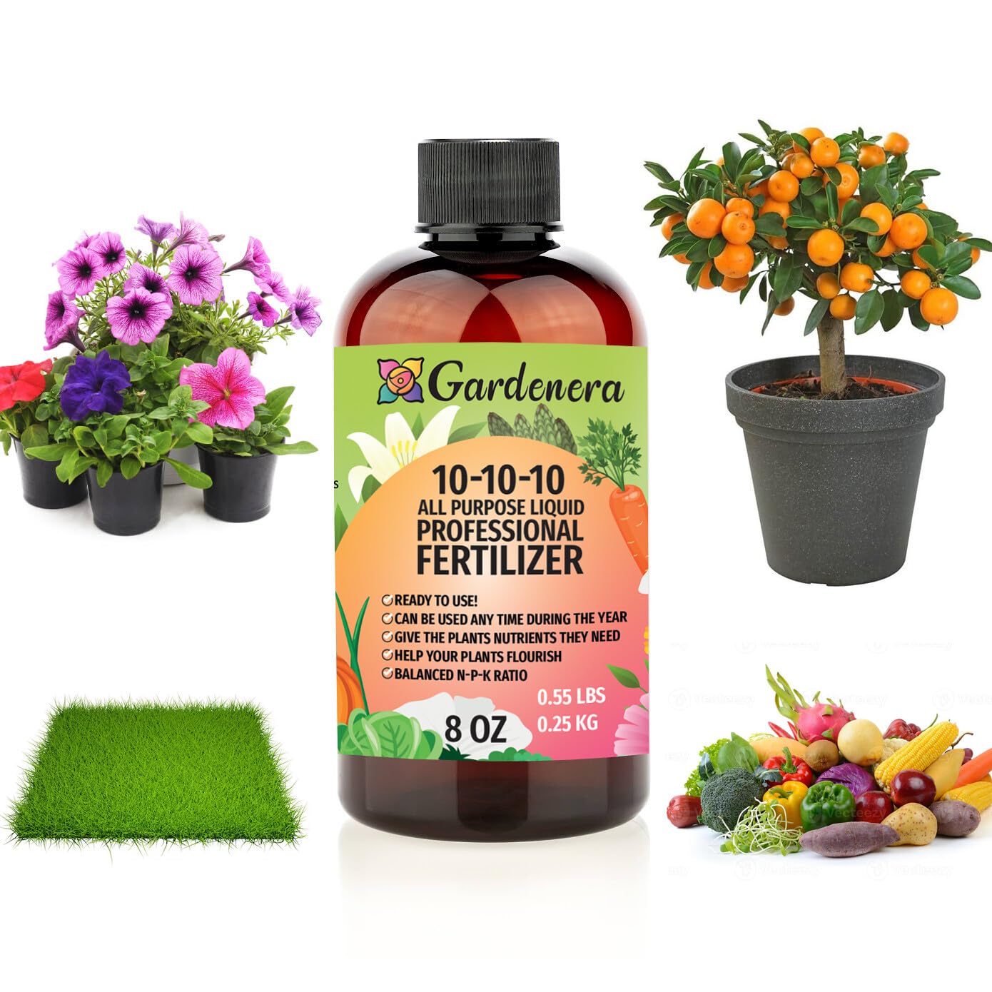 10-10-10 fertilizer for indoor plants Gardenera Premium ???-??????? ??-??-?? ?????? ?????????? for Lawns, Plants, Vegetables, Fruits & Flowers, Liquid Plant Food 10-10-10 for Indoor/