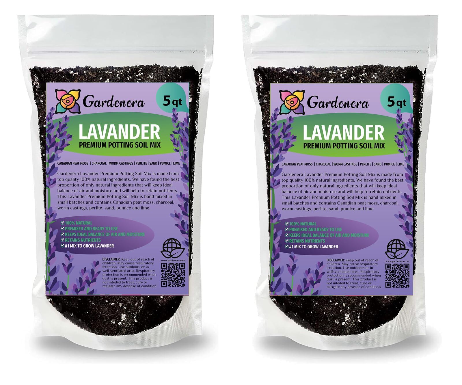 Gardenera Lavender Potting Mix - Crafted for Superior Performance and Fragrance - 10 QUARTS