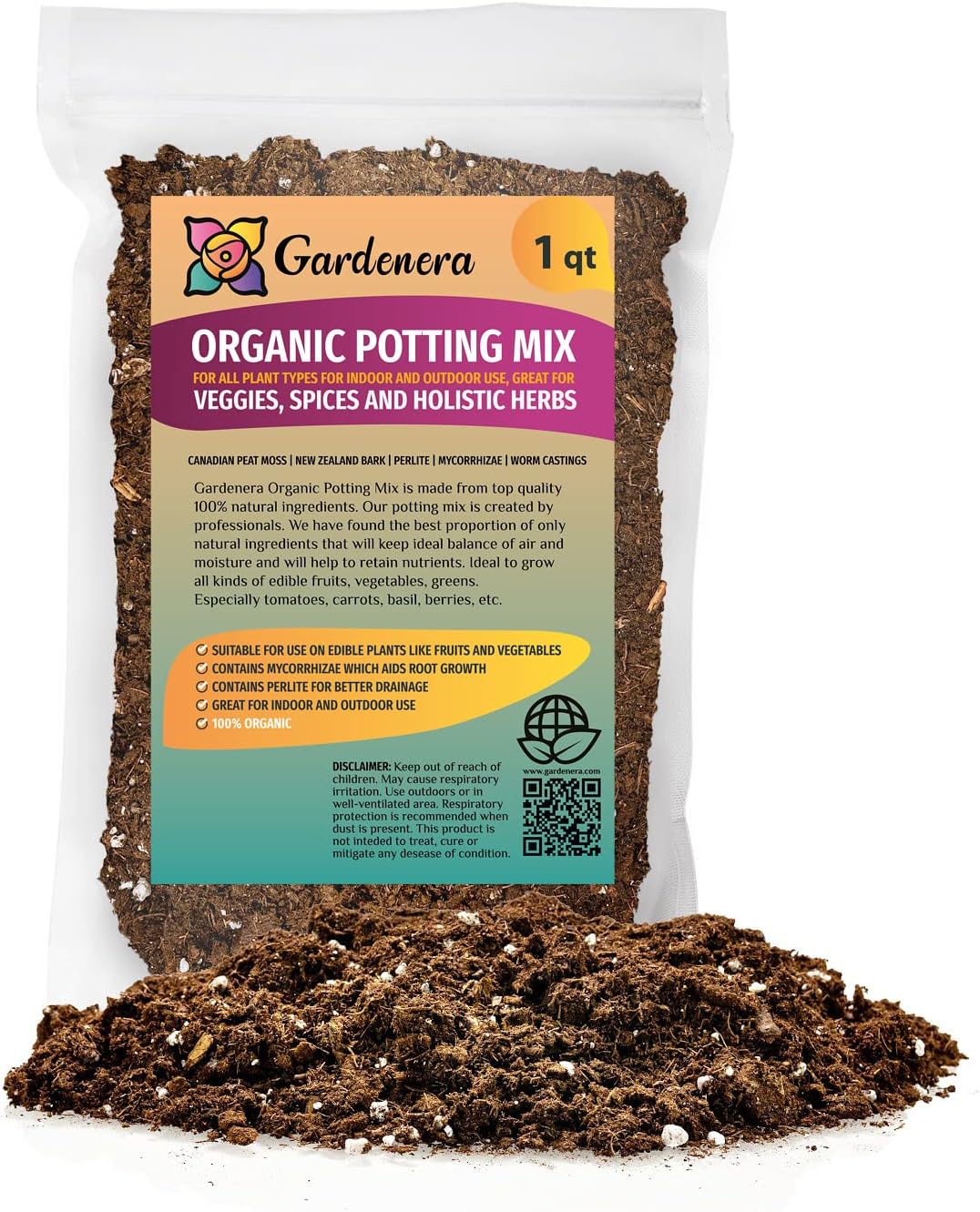 best potting mix nz GARDENERA Organic Potting Mix for All Plant Types for Indoor and Outdoor Use, Great for Veggies, Spices, and Holistic Herbs