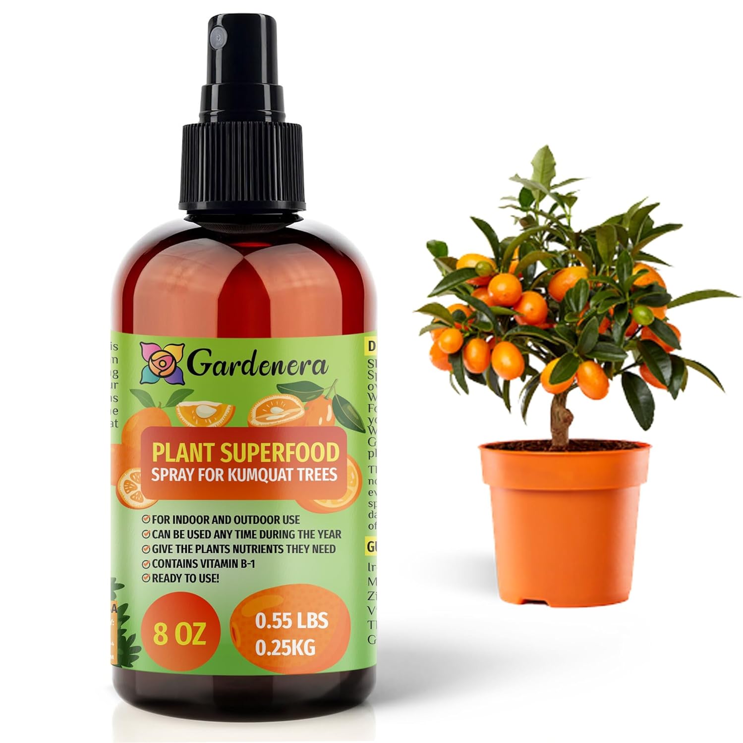 Plant Superfood for KUMQUAT Plants with B1 Vitamin, Glucose and Essential Minerals - Organic Plant Food Fertilizer for Indoor & Outdoor KUMQUAT Trees - 8oz