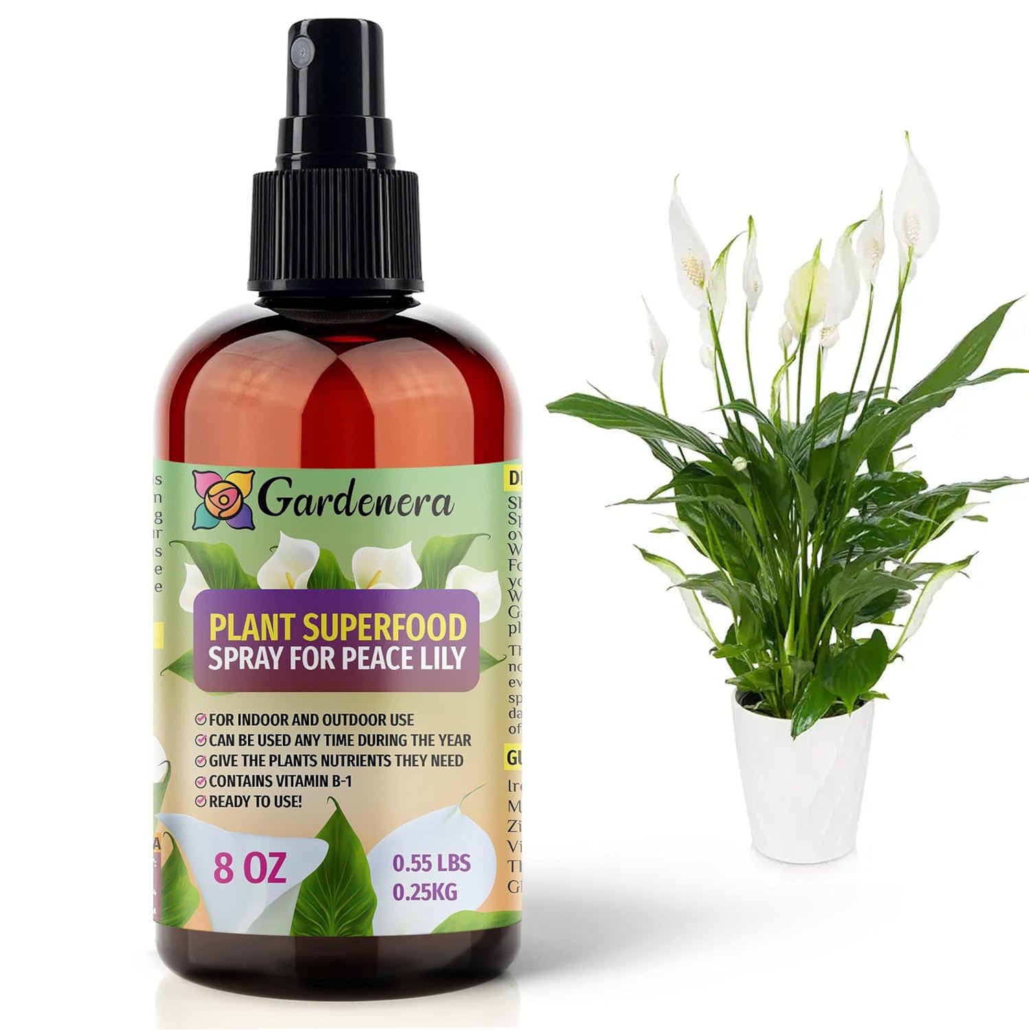 plant food peace lily Plant Superfood for PEACE LILY Plants with B1 Vitamin, Glucose and Essential Minerals