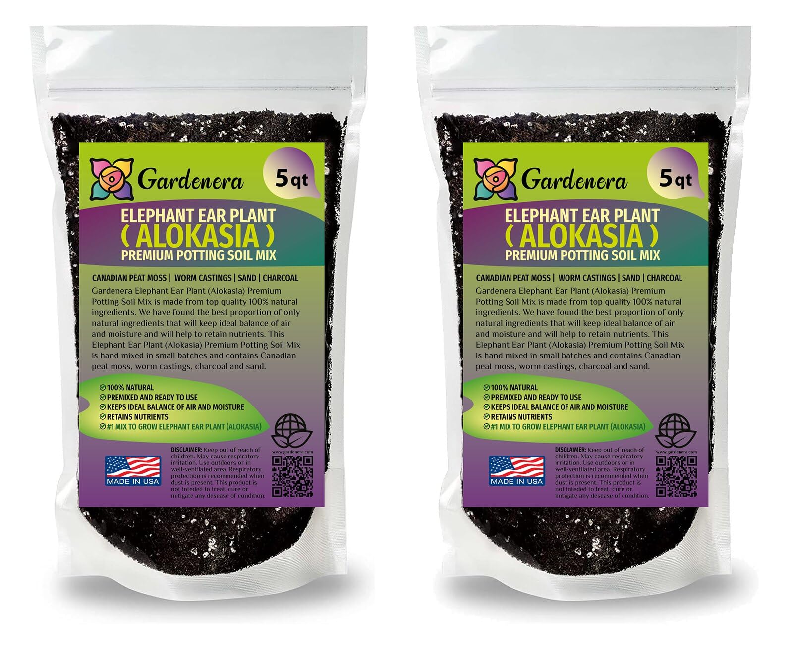 type of soil for elephant ear plant Organic Elephant Ear Plant Soil Mix by Gardenera - Nurture Your Alokasia Plants with a Natural and Nutrient-Rich Formula