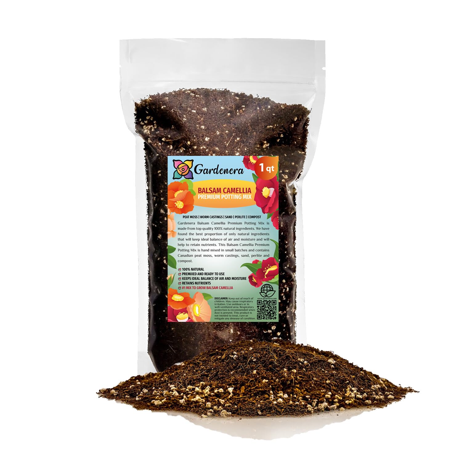 camellia potting soil mix Gardenera Premium BALSAM CAMELLIA Potting Soil Mix - Perfect Balance of Nutrients, Drainage, and Aeration for Thriving Blooms