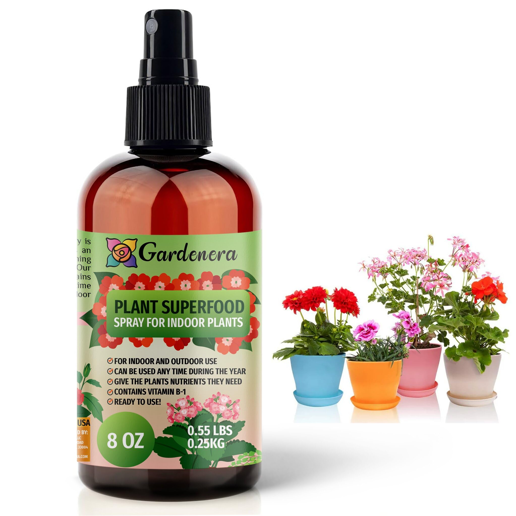 fertilizer spray for indoor plants Plant Superfood for All Plants with B1 Vitamin, Glucose and Essential Minerals - Organic Plant Food Fertilizer for Indoor & Outdoor Plant Care