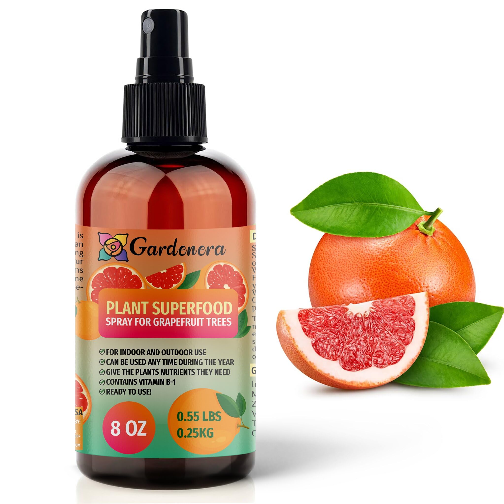 Plant Superfood for GRAPEFRUIT Plants with B1 Vitamin, Glucose and Essential Minerals - Organic Plant Food Fertilizer for Indoor & Outdoor GRAPEFRUIT TREE Care - 8oz