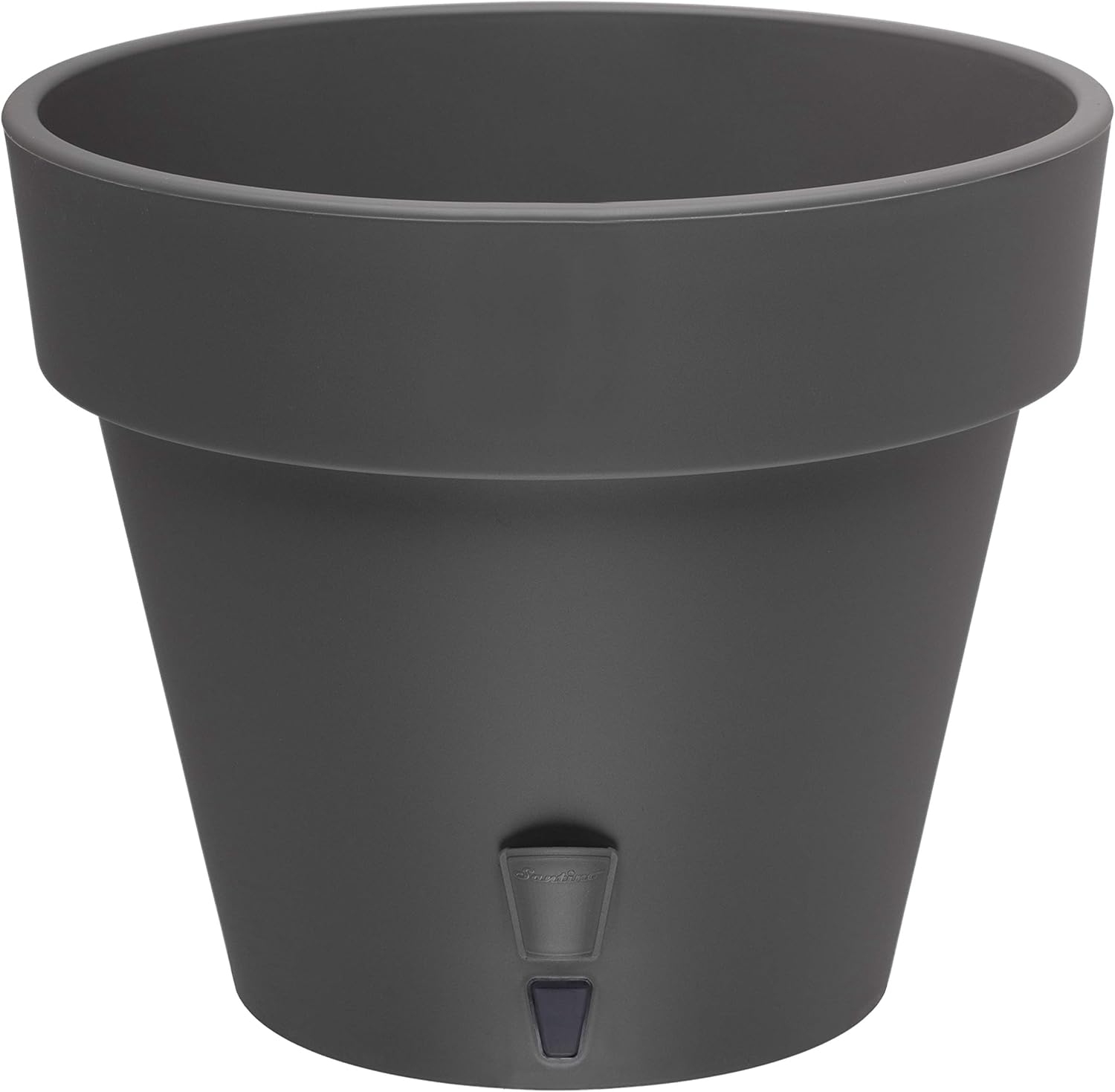 Self Watering Planter Latina 7.9 Inch,Graphite,Indoor/Outdoor Flower Pot with Bottom Watering and Water Level Indicator for All Plants, Flowers, Herbs