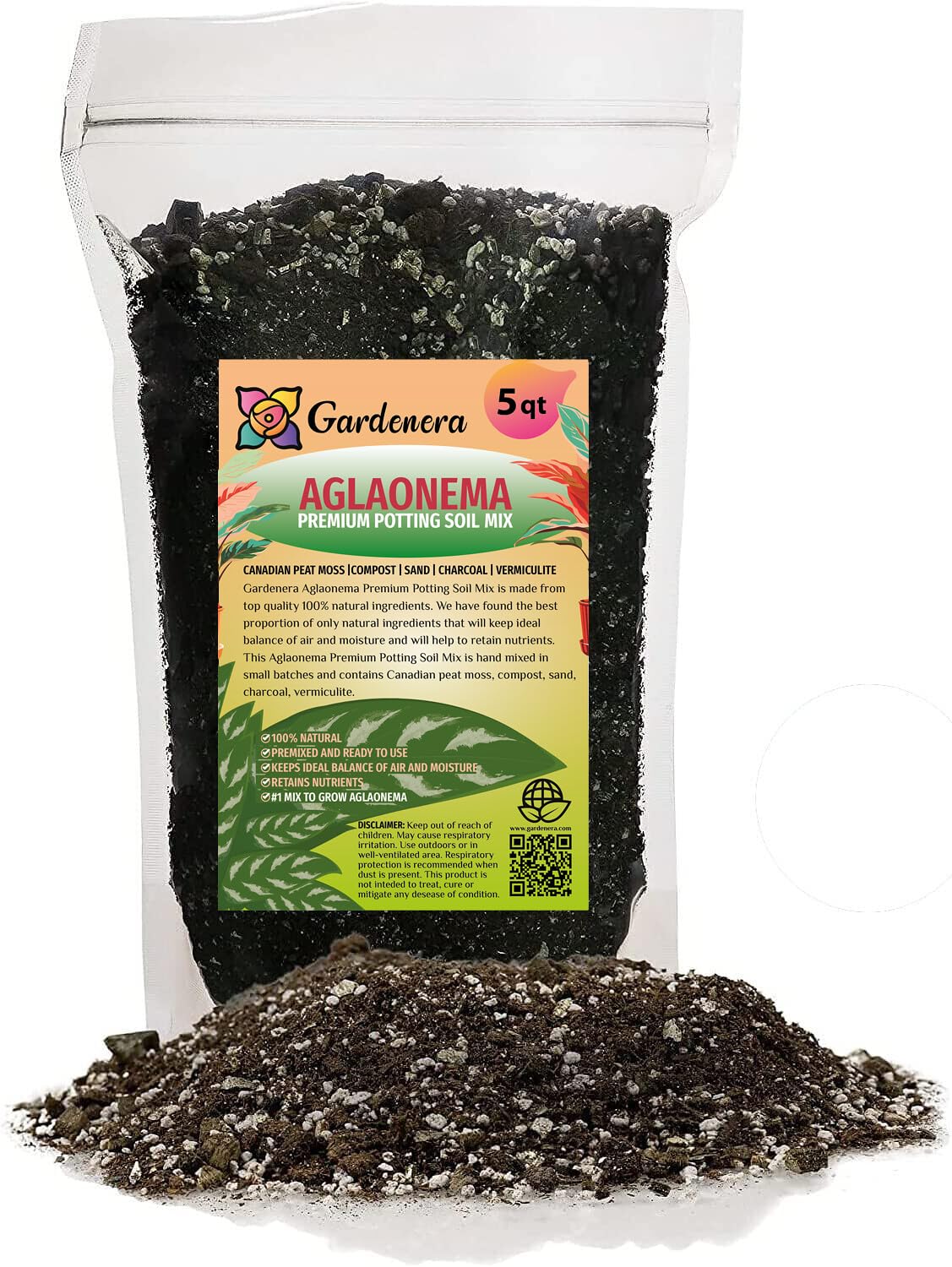 aglaonema soil needs Gardenera Aglaonema Plant Potting Soil - All-Natural Blend for Thriving Aglaonema Plants - Boosts Root Health and Distinctive Foliage