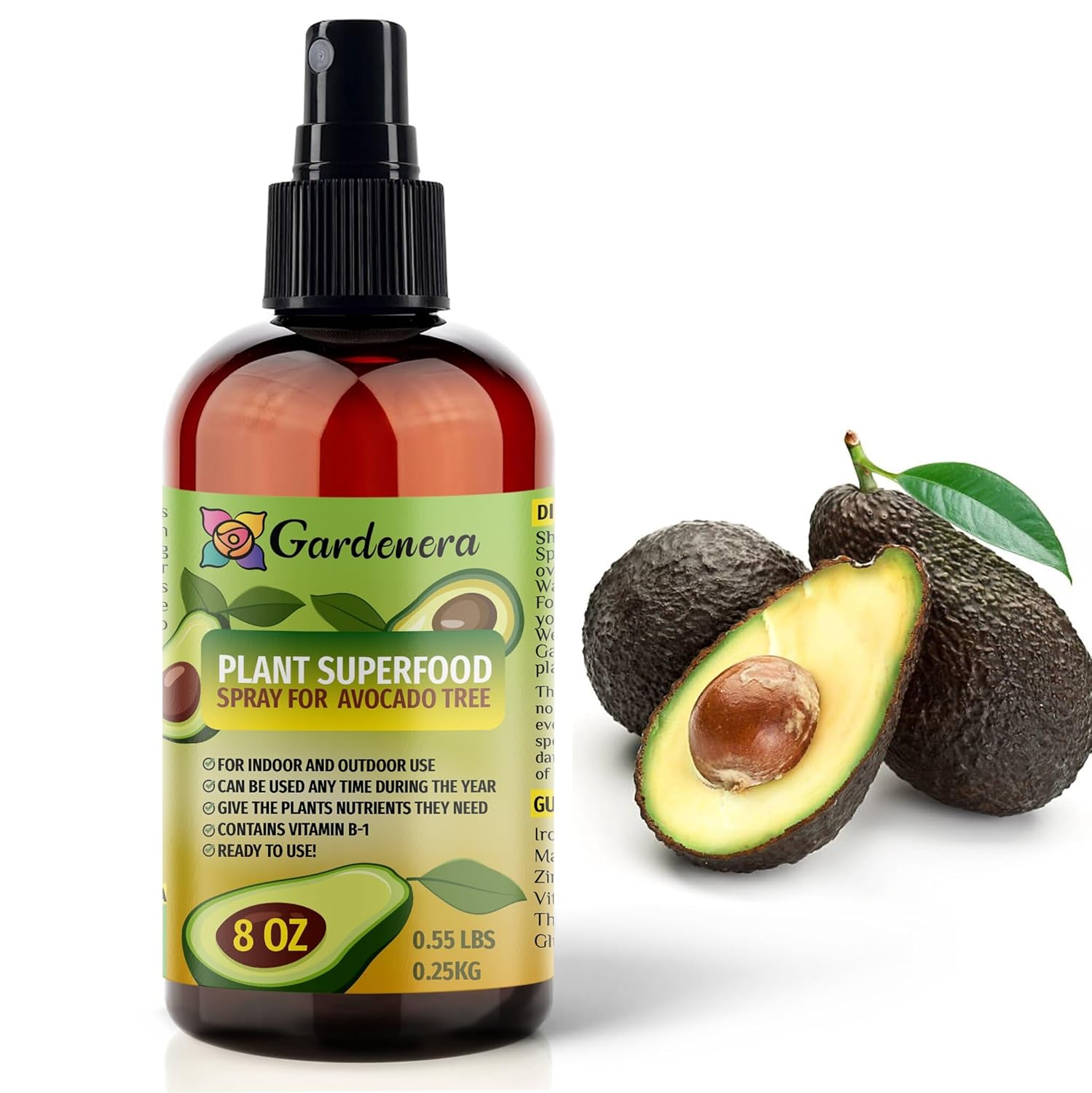 Plant Superfood for AVOCADO Trees with B1 Vitamin, Glucose and Essential Minerals - Organic Plant Food Fertilizer for Indoor & Outdoor AVOCADO Plant Care - 8oz