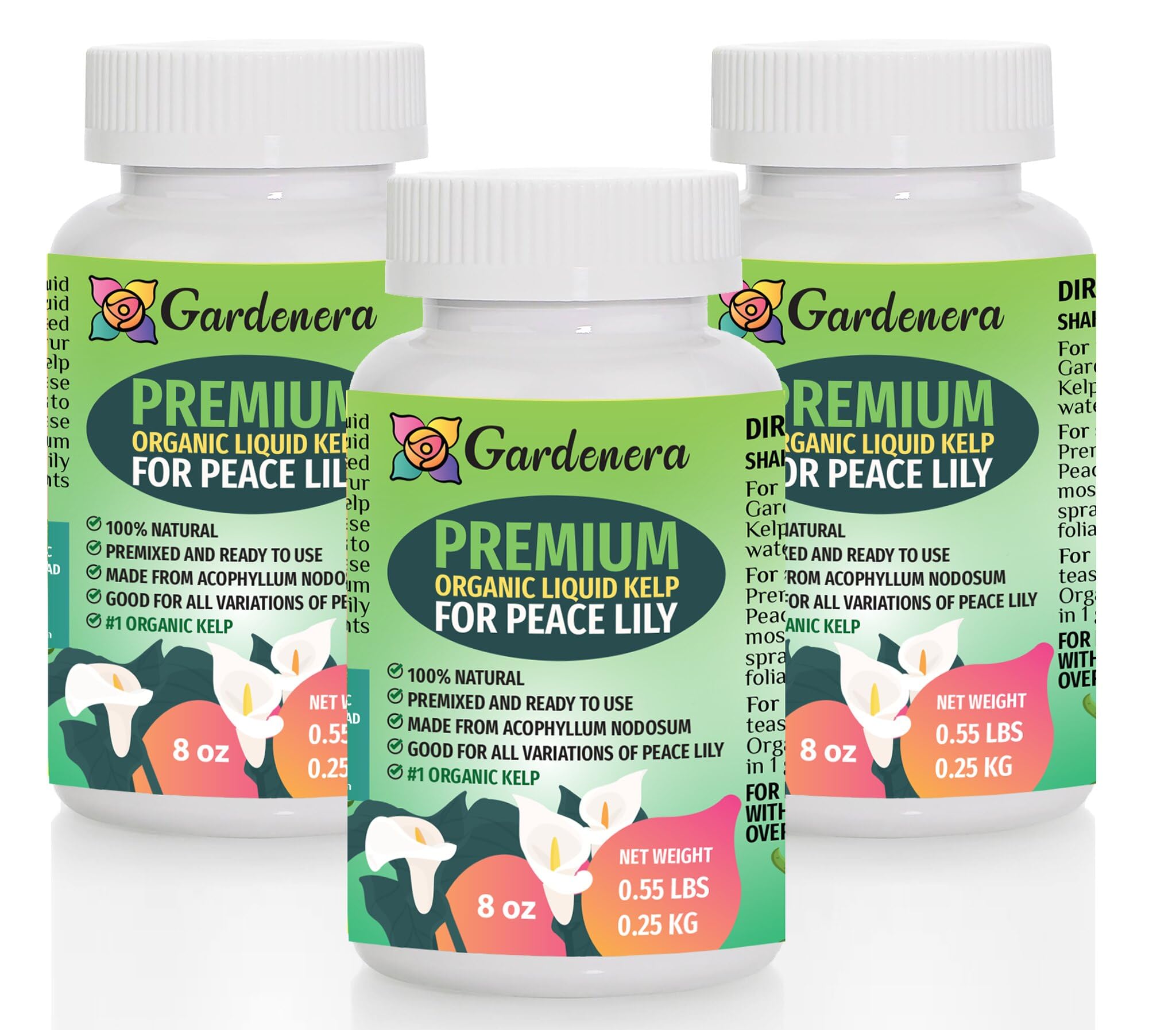 GARDENERA Peace Lily Health Boost - 32 oz - Premium Concentrated Kelp & Seaweed Extract for Strong and Resilient Peace Lilies