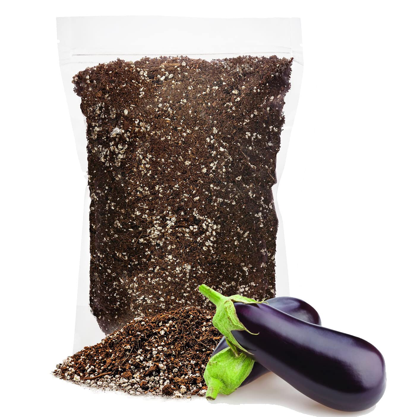 GARDENERA Premium Potting Soil for Eggplants - Specially Formulated Blend for Bigger and Healthier Eggplants - 1 Quart