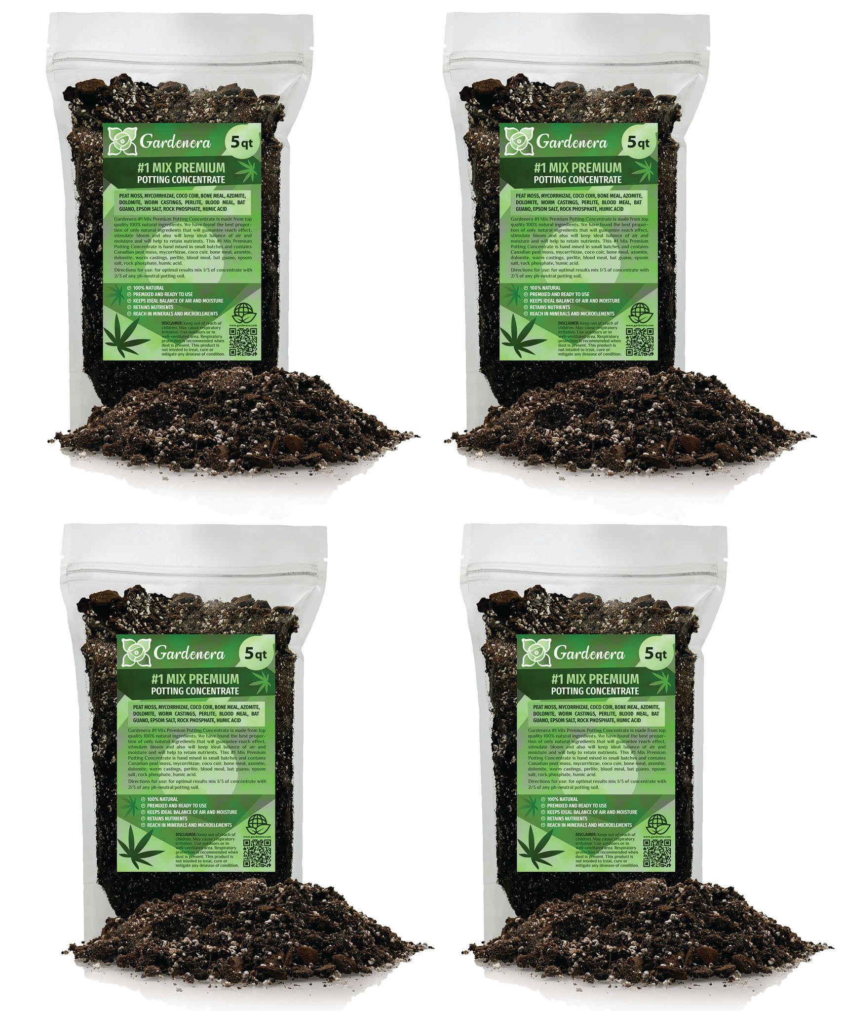 Gardenera Premium JUST-ADD-Water Potting Soil Mix - Optimal Nutrient-Rich Blend for Thriving and HIGH-Yield Herbal Plants - 10 Quart