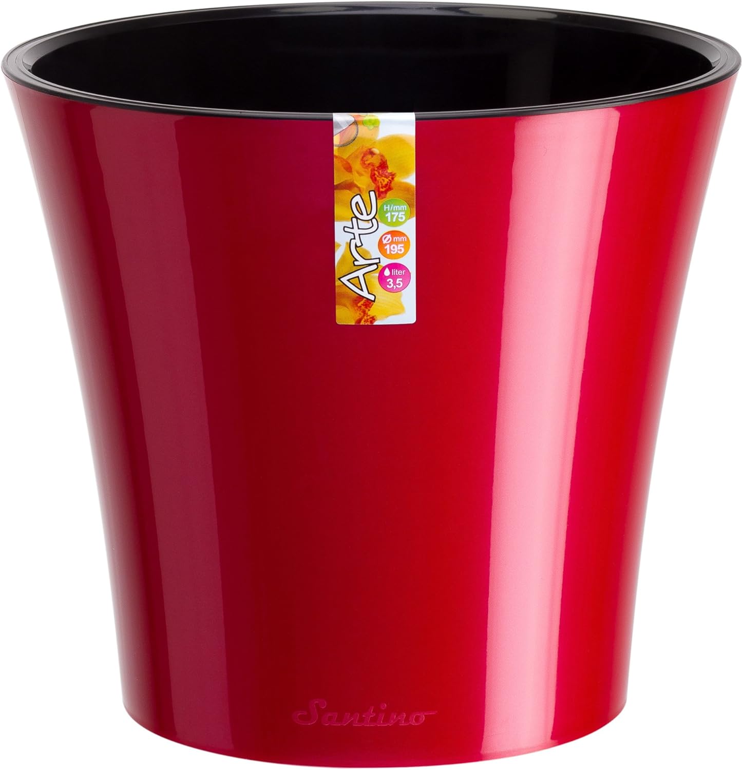santino arte self watering planter Santino Arte Self Watering Planter, 4.3 Inch, Red-Pearl/Black