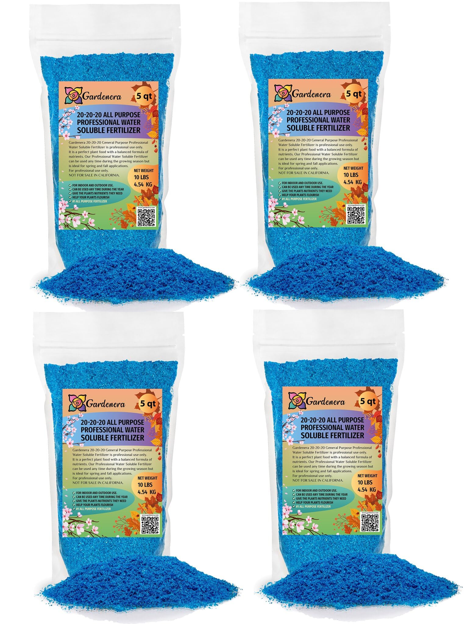 20 20 20 house plant fertilizer GARDENERA Premium 20-20-20 All Purpose Water Solubable Fertilizer for All Plant - Promotes Biomass Growth and Vibrant Leaf Color