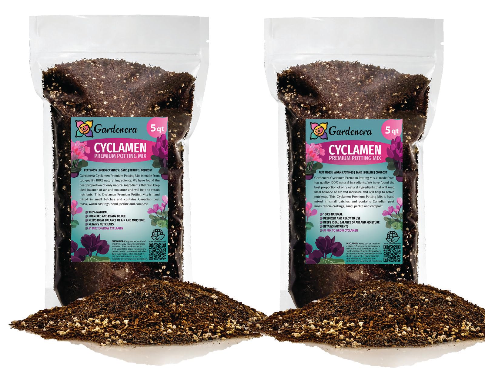 best potting mix for cyclamen Gardenera Premium Cyclamen Potting Soil Mix - Perfect Balance of Nutrients, Drainage, and Aeration for Thriving Blooms