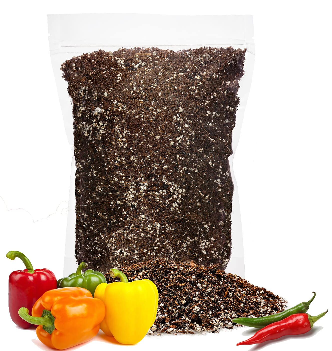 PREMIUM Organic Potting Soil for Chilli and Bell Peppers by Gardenera - (1 Quart Bag)